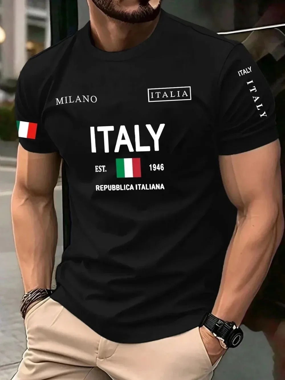 Street Fashion In Milan - 3D Print European American Fashion Trend