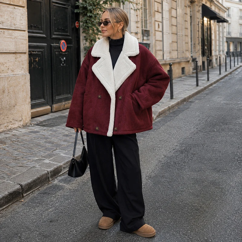 Street Fashion Winter 2026 - Fashion Women Thick Coat Turn-down Collar