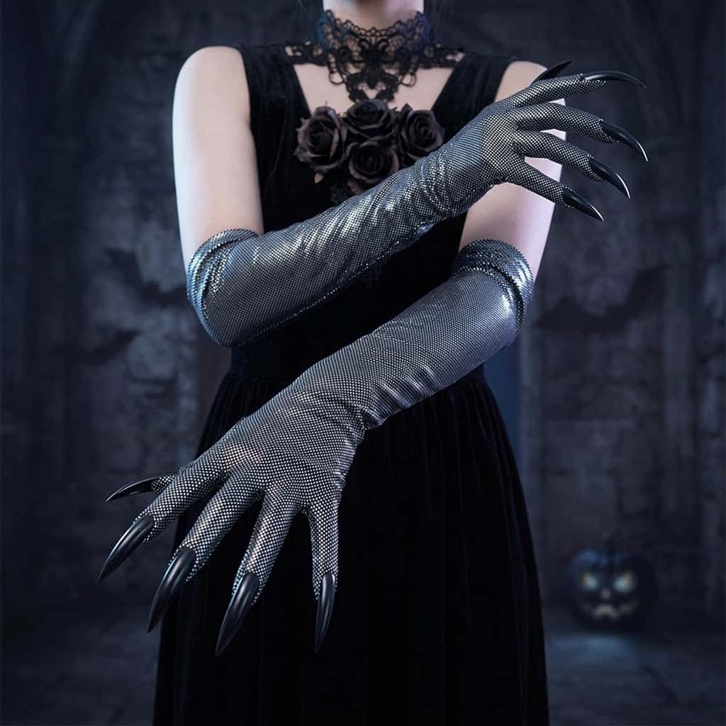Street Fashion Gloves - 2026 Moon Girl Y2K Gothic Long