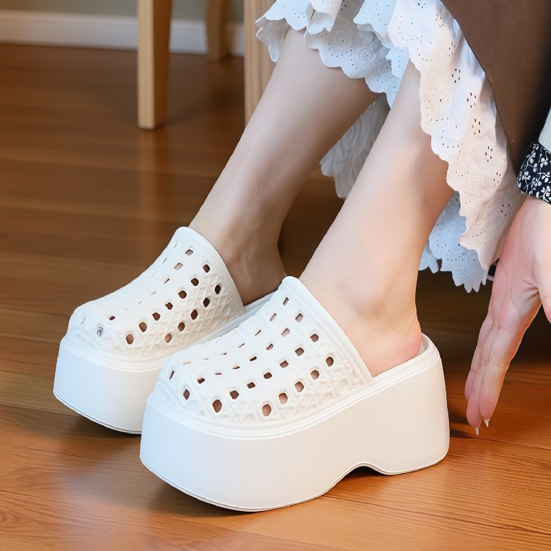 Chunky Sneaker Platform - Chunky Thick Sole 7cm Platform Slippers