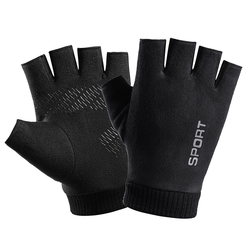 Street Fashion Gloves - Men Winter Suede Leather Plush Thick