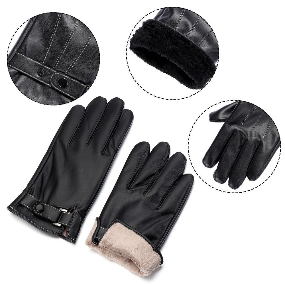 Men's Fleece Thermal Leather G - Street Fashion Gloves review and price