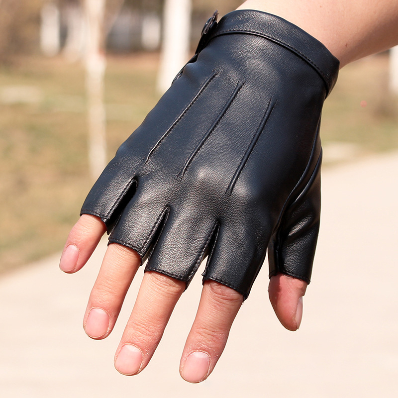 PU Leather Fingerless Gloves M - Street Fashion Gloves review and price