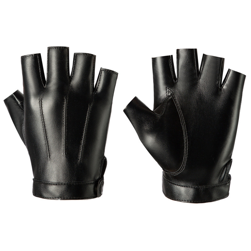 PU Leather Fingerless Gloves M - Street Fashion Gloves review and price