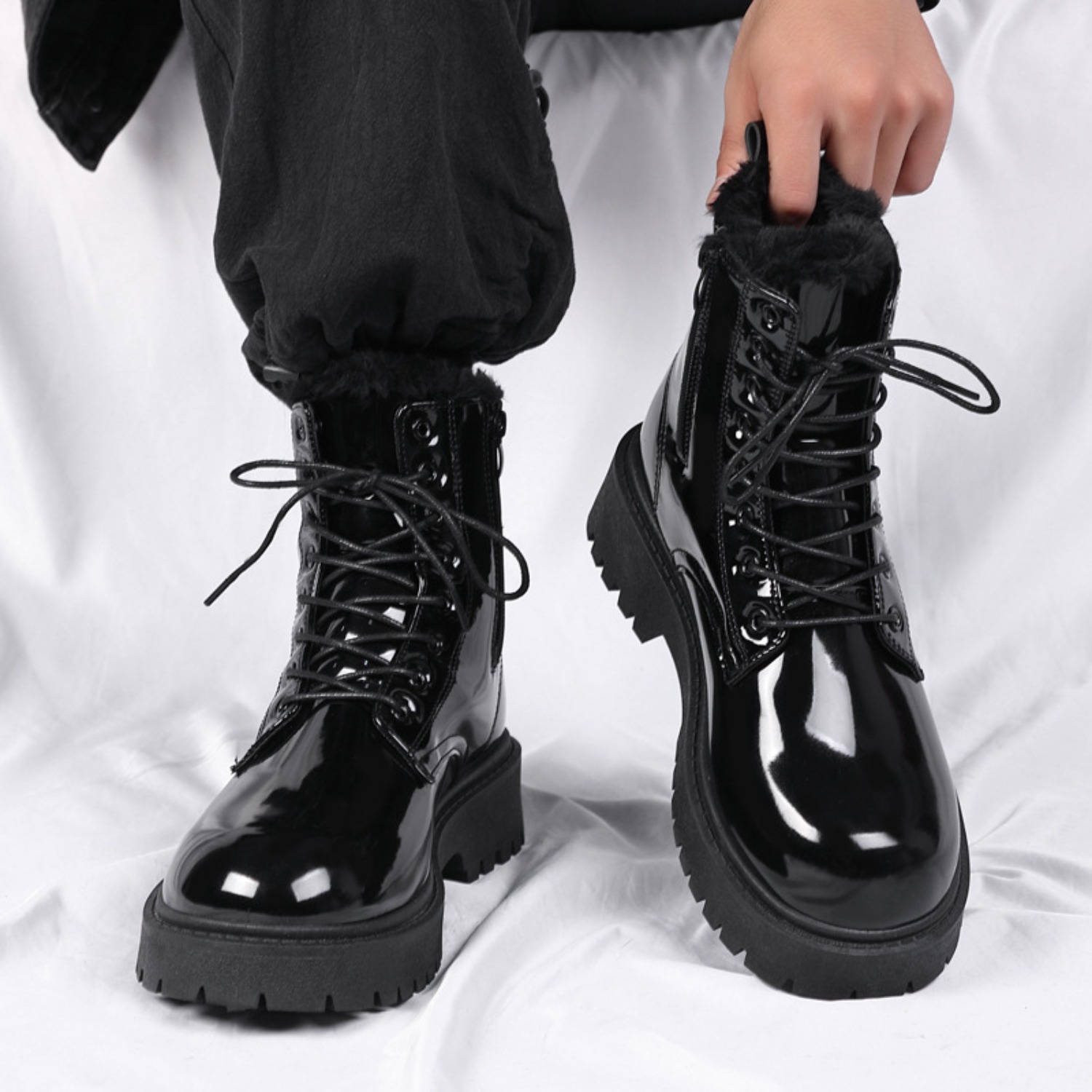 Men's warm plush high-top boot - Street Fashion Winter 2026 review and price