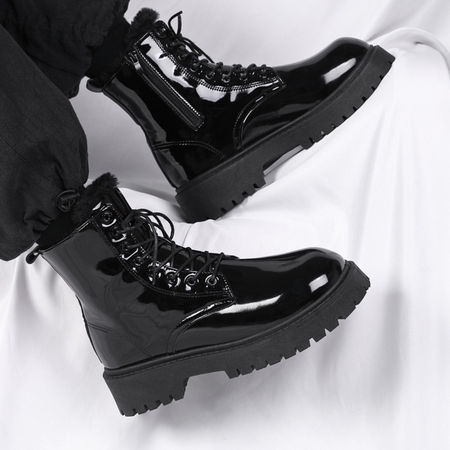 Men's warm plush high-top boot - Street Fashion Winter 2026 review and price