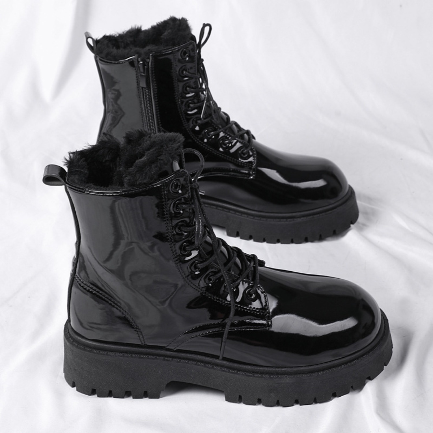 Men's warm plush high-top boot - Street Fashion Winter 2026 review and price