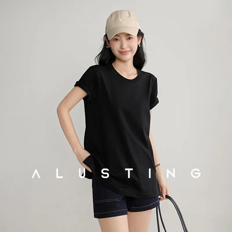 Summer Women's T Shirt Crew Ne - Longline Tee Oversized review and price