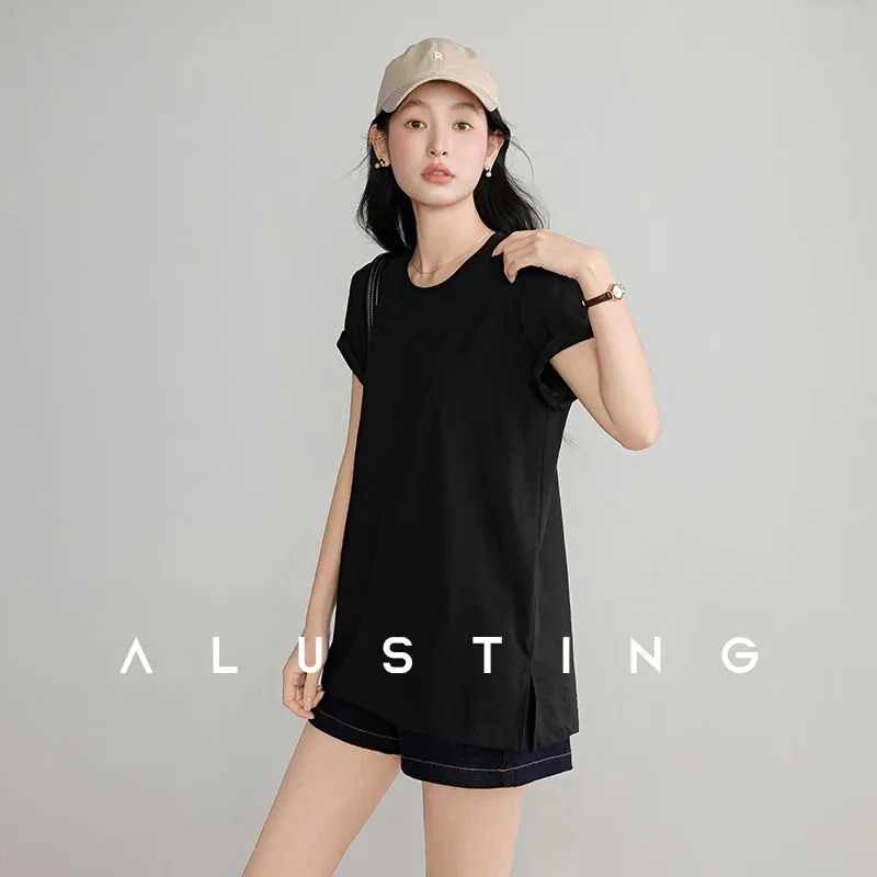 Summer Women's T Shirt Crew Ne - Longline Tee Oversized review and price