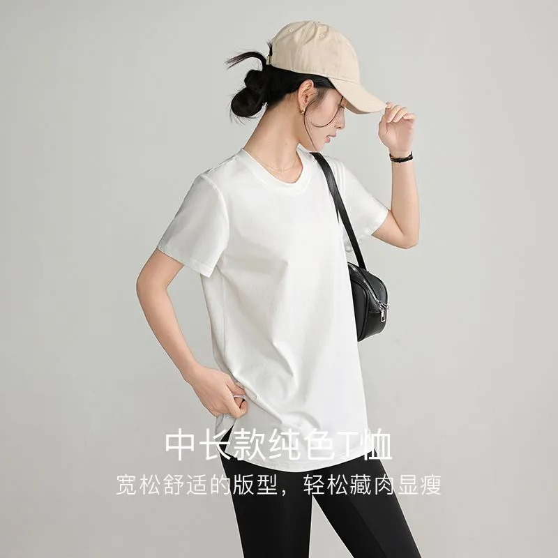 Summer Women's T Shirt Crew Ne - Longline Tee Oversized review and price