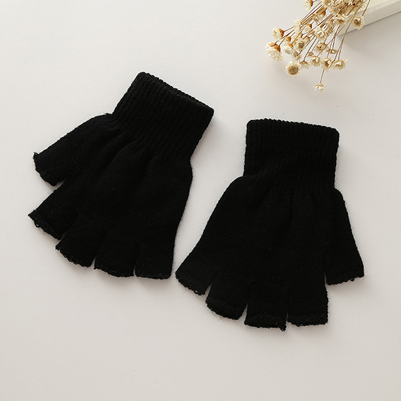 1Pair Unisex Black Half Finger - Street Fashion Gloves review and price