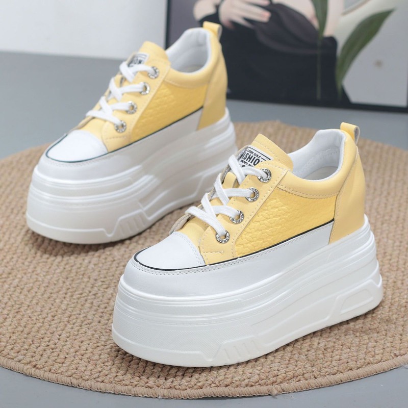 2026 New 10CM Genuine Leather  - Chunky Sneaker Platform review and price