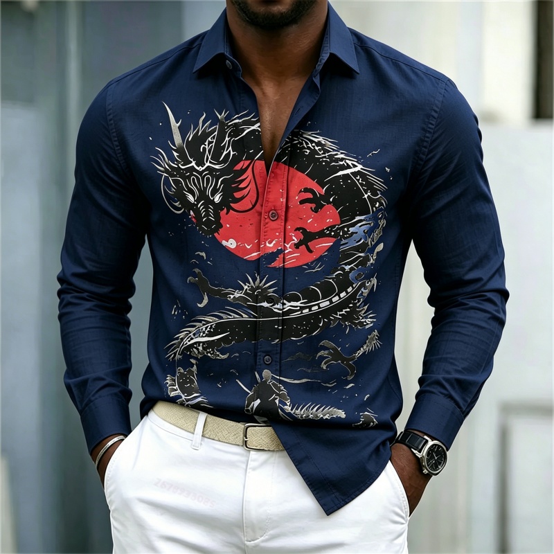 2026 New Men's Shirt White Bla - Street Fashion For Man review and price