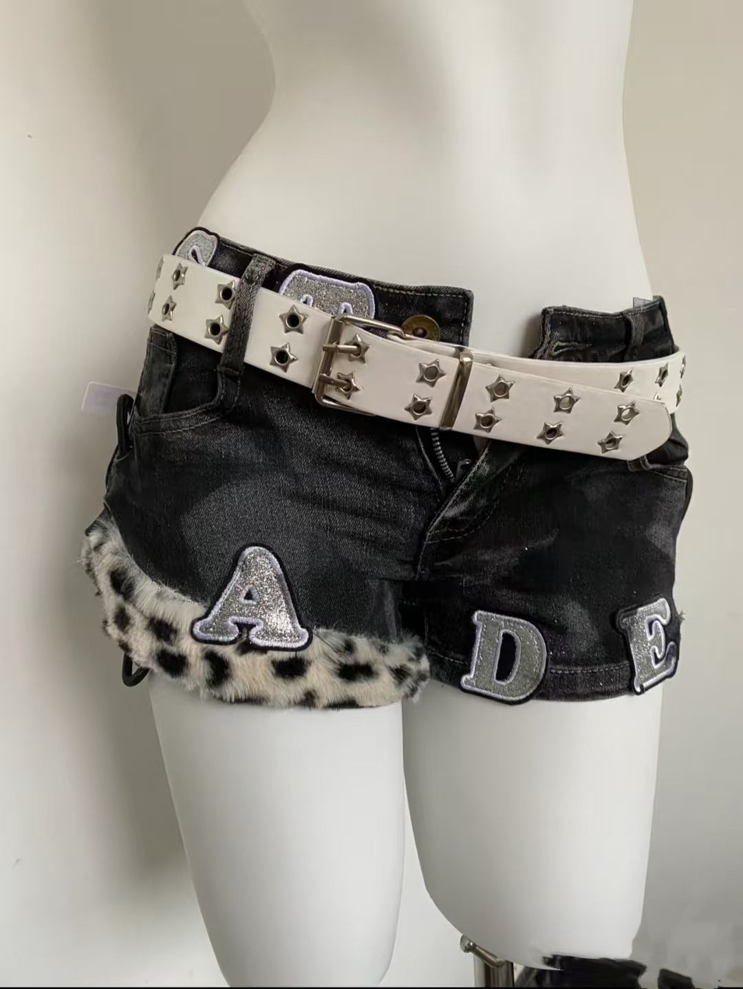 Y2k Embroidered Patch Denim Sh - Girl Fashion Street review and price