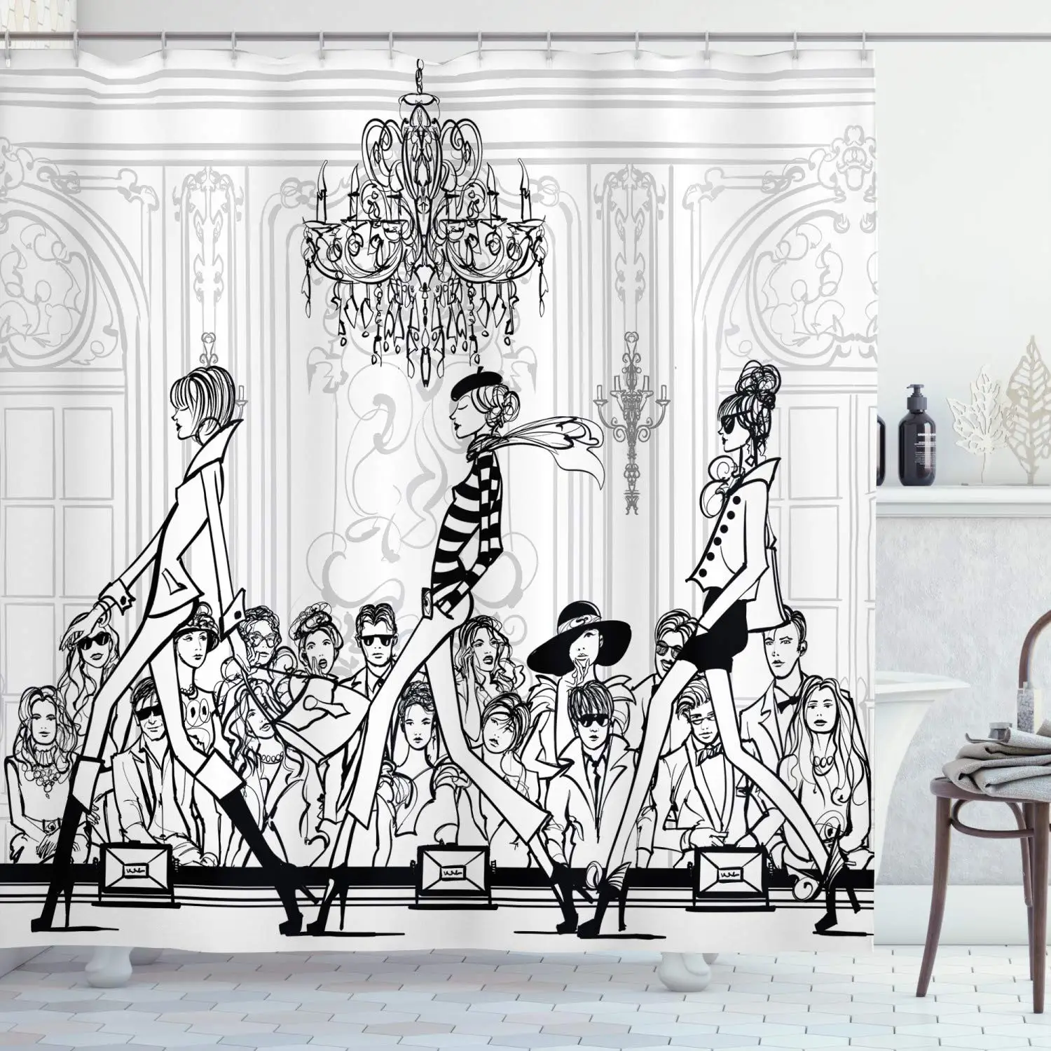 Fashion Woman Shower Curtain M - Street Fashion Pose review and price