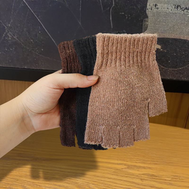 Wool Half-Finger Gloves for Wo - Street Fashion Gloves review and price