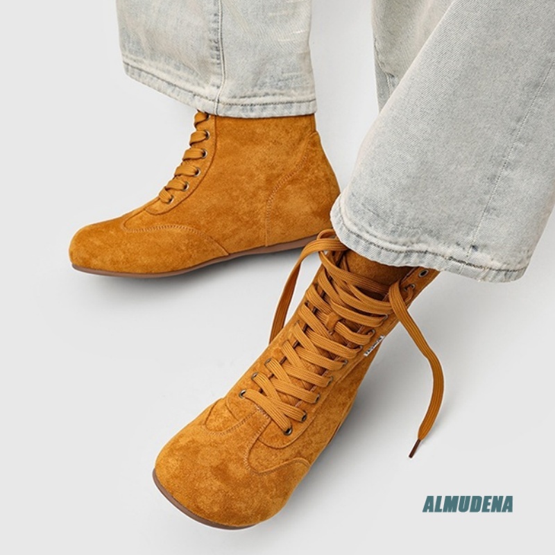 Men's Suede Mid-Calf Lace-Up B - Street Fashion Winter 2026 review and price