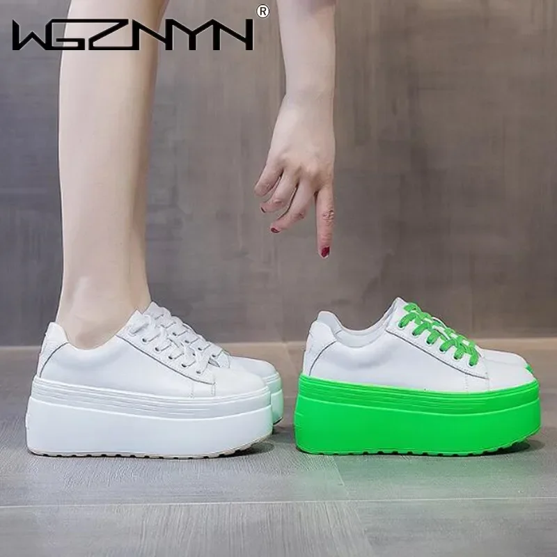 Luxury Autumn Genuine Leather  - Chunky Sneaker Platform review and price