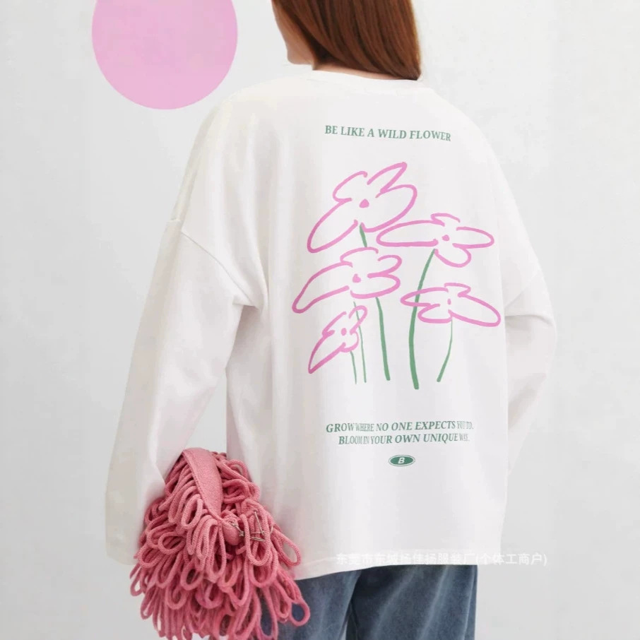 Sweet Preppy Campus Minimal Li - Longline Tee Oversized review and price