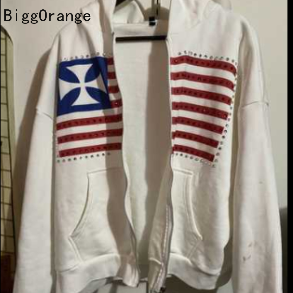 Sweatshirt coat rhinestone emb - Street Fashion Elements review and price