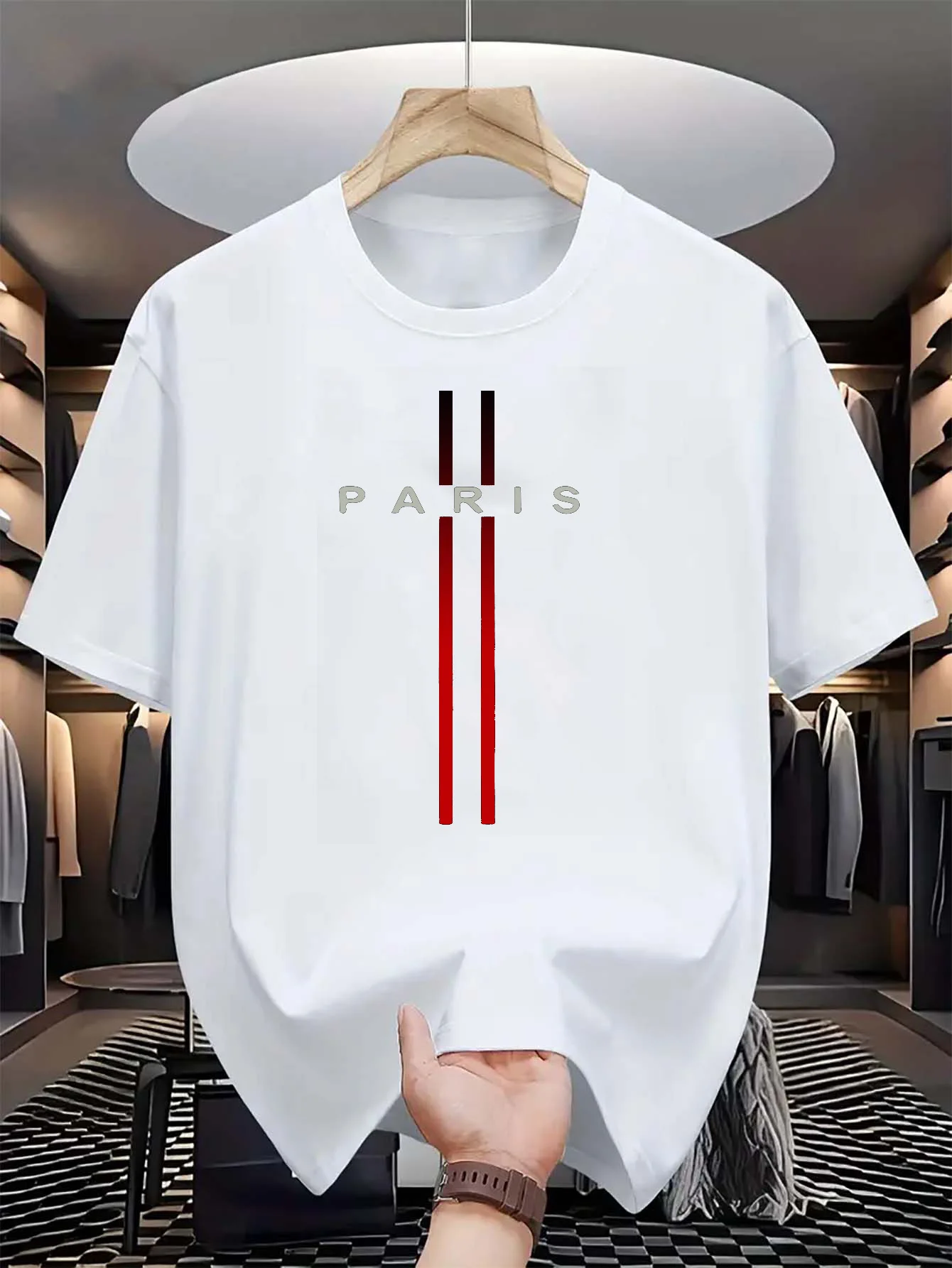 Men's 100% pure cotton summer  - Street Fashion Paris review and price