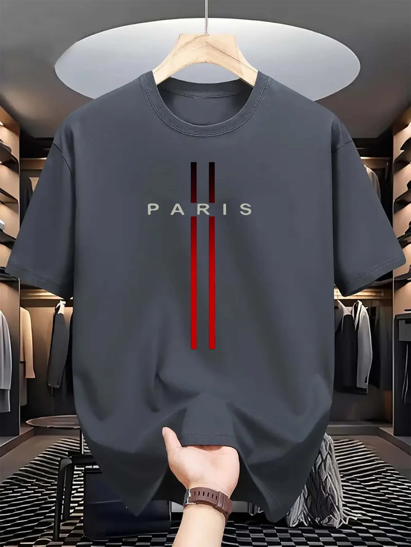 Men's 100% pure cotton summer  - Street Fashion Paris review and price