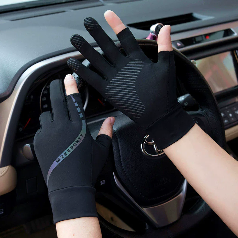 Men's Summer Ice Silk Cycling  - Street Fashion Gloves review and price
