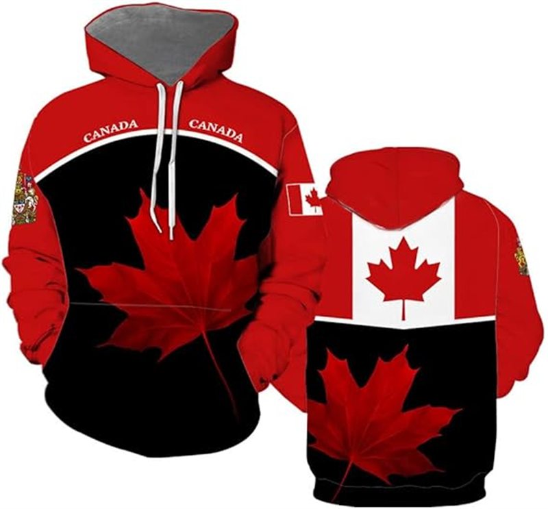 Canada Hoodie Maple Leaf 3d Pr - Street Fashion Canada review and price