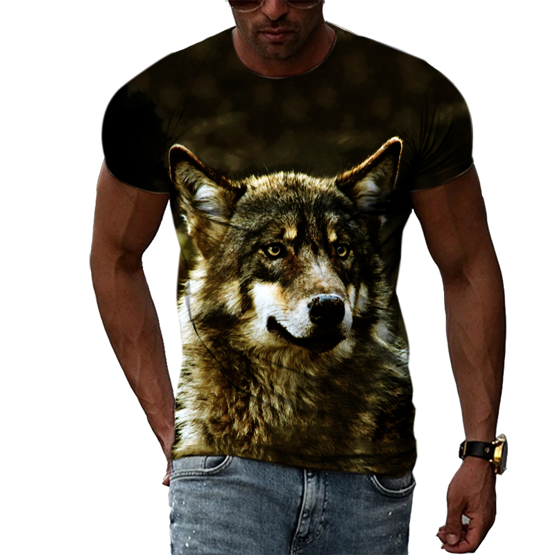 Casual Men's Animal Print T-sh - Street Fashion Elements review and price