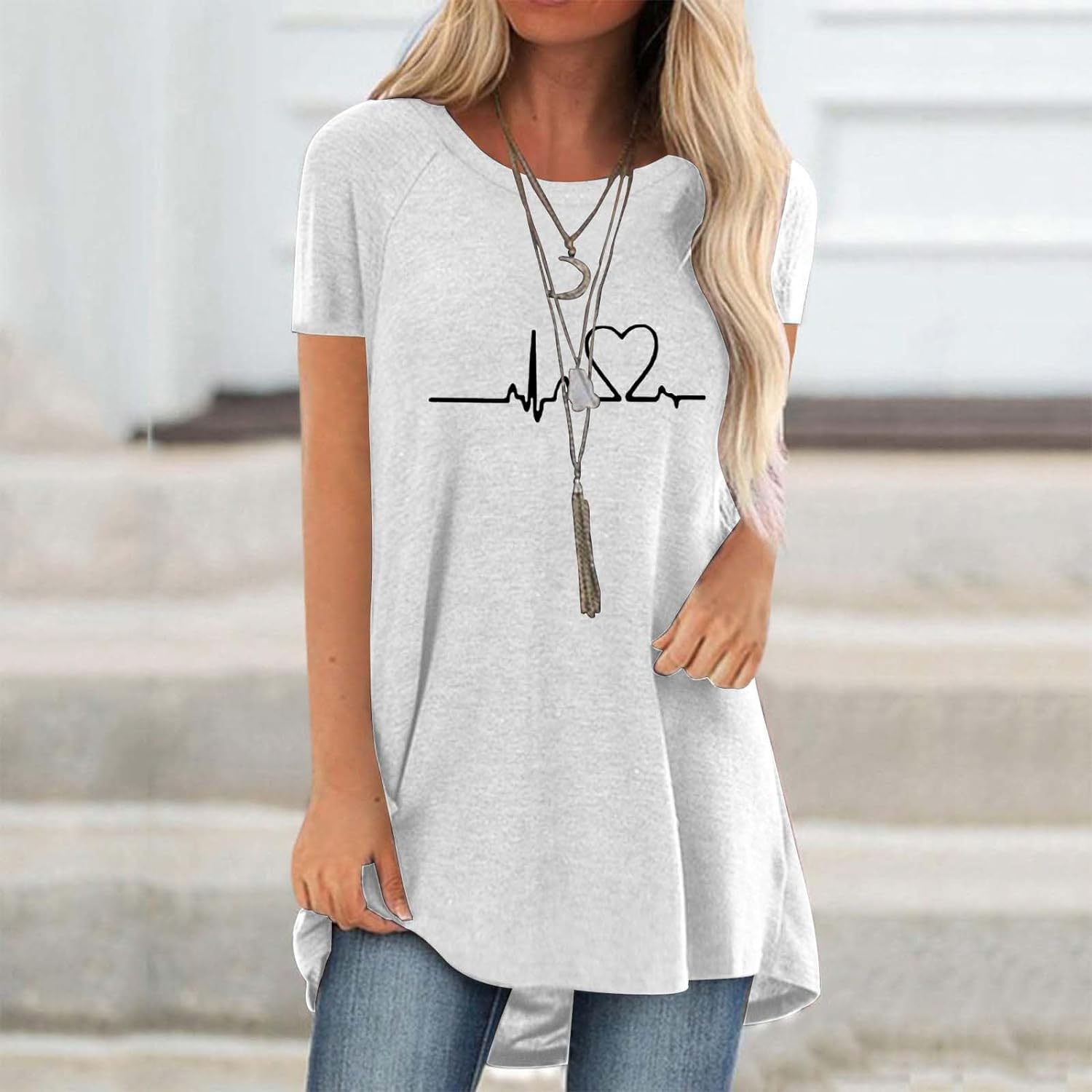 Line Love Graphics 3D Print T- - Longline Tee Oversized review and price