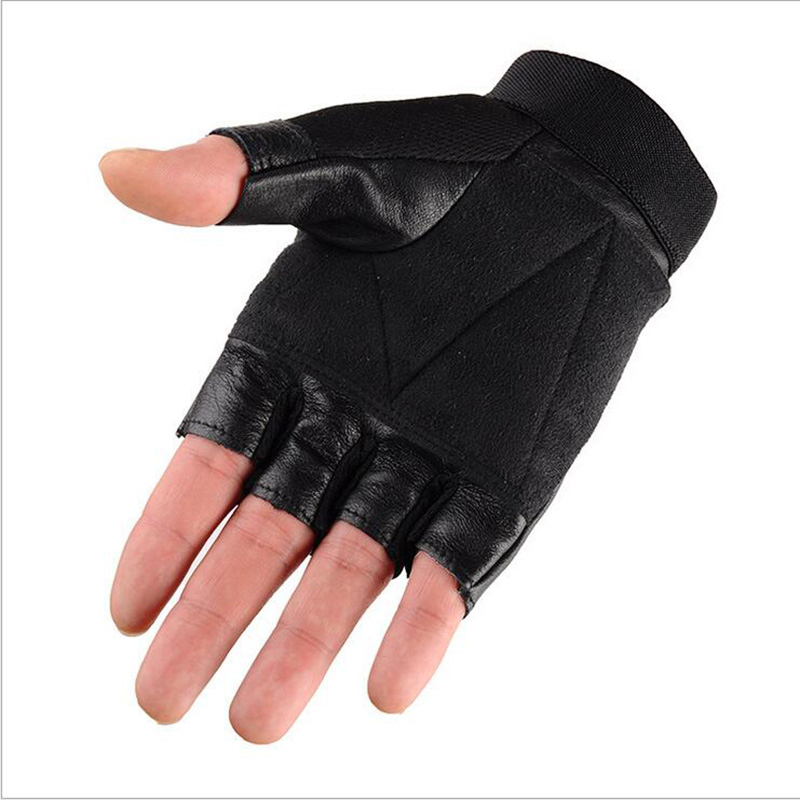 Men's Half Finger Leather Fitn - Street Fashion Gloves review and price