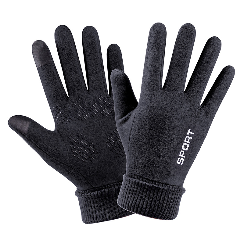 Men Winter Suede Leather Plush - Street Fashion Gloves review and price