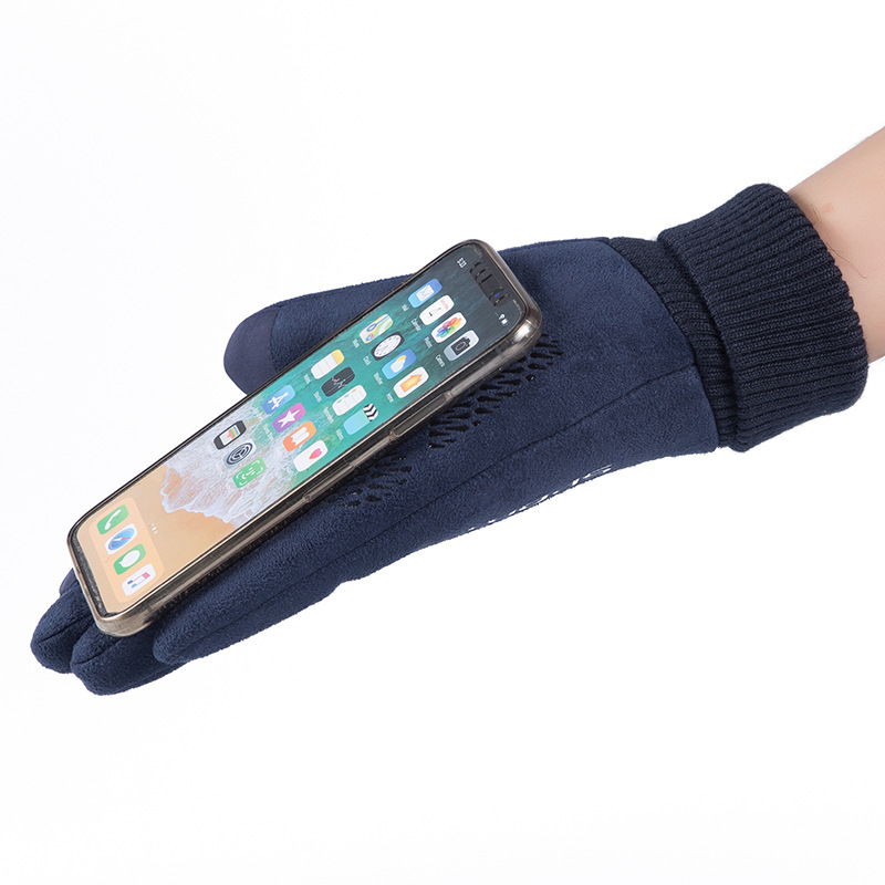 Men Winter Suede Leather Plush - Street Fashion Gloves review and price
