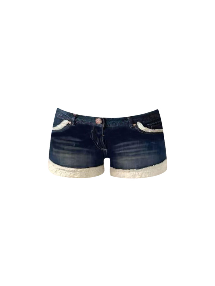 Low Waist Bootcut Denim Shorts - Girl Fashion Street review and price
