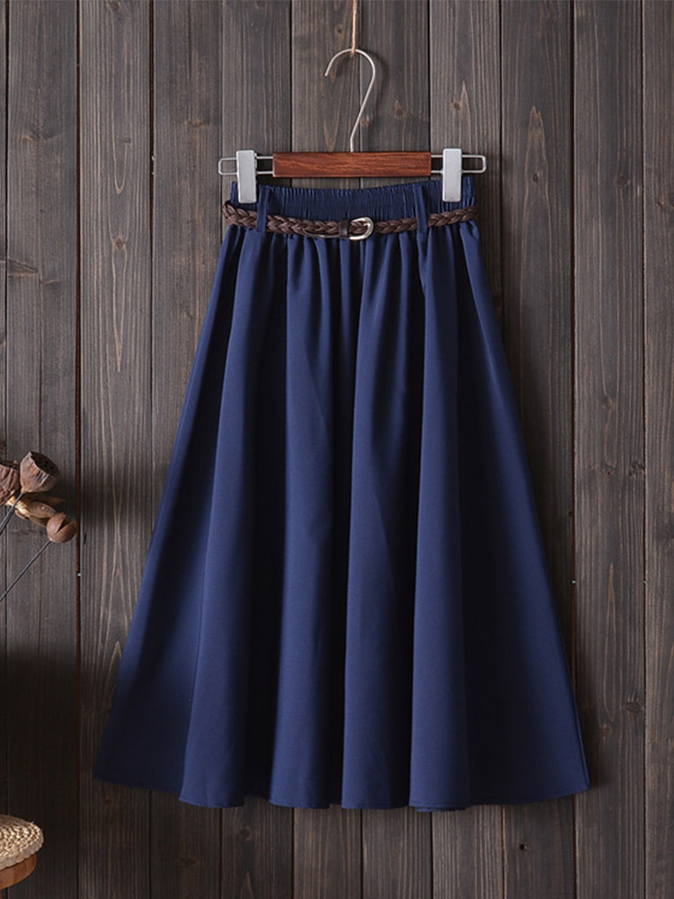 Midi Knee Length Summer Skirt  - Korean Street Fashion Female review and price