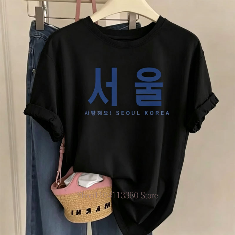 Seoul Korea Graphic Print T-sh - Street Fashion Seoul review and price