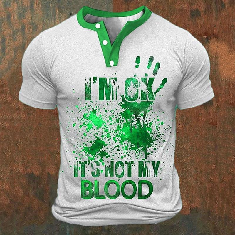 Funny 3D Letter Print Men's He - Street Fashion For Man review and price