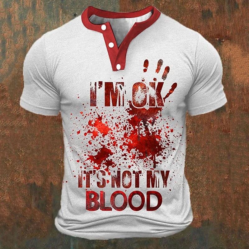 Funny 3D Letter Print Men's He - Street Fashion For Man review and price
