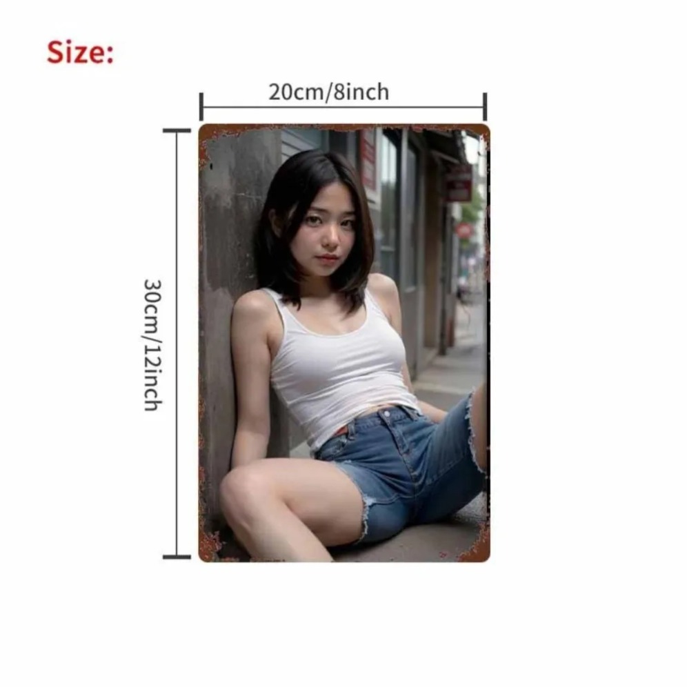 New Trendy HD Metal Wall Art - - Asian Street Fashion Girls review and price