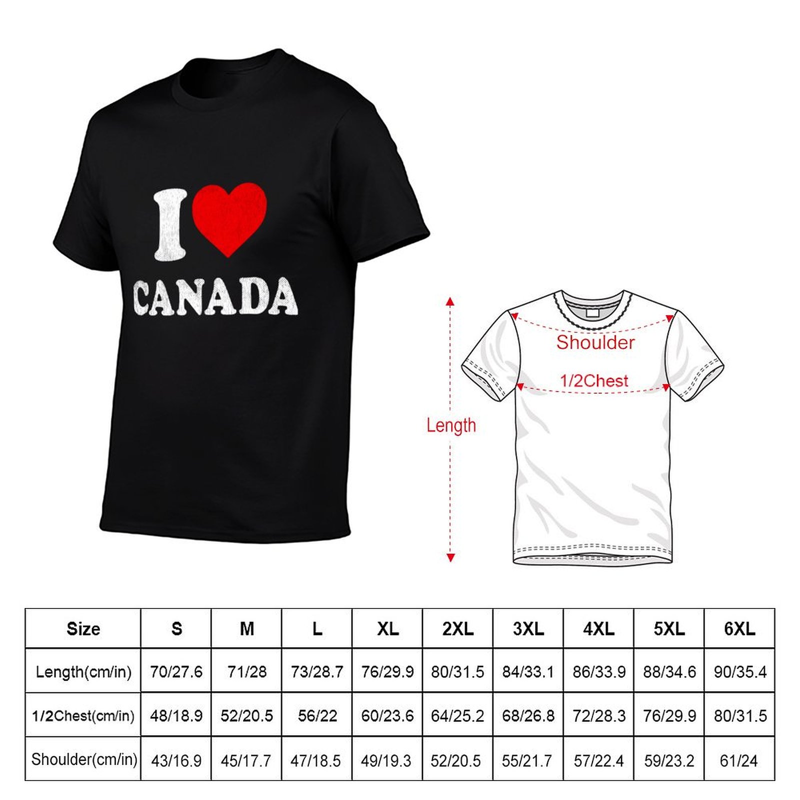 I Love Canada Tshirt Souvenir  - Street Fashion Canada review and price