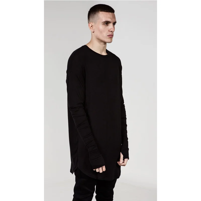 Men Longline Thumb Hole Long S - Longline Tee Oversized review and price